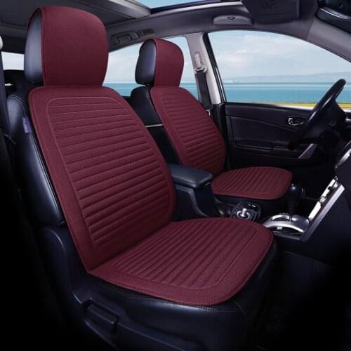 One Seat Flax Car Seat Cover Protector Front Seat Back Cushion Pad Mat Auto Front Automotive interior Styling Truck Suv or Van