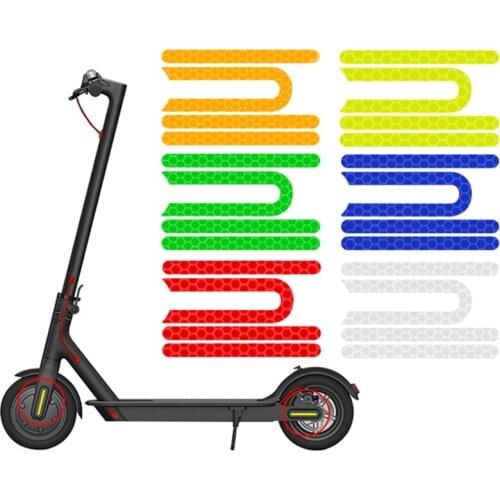 4Pcs/set For Xiaomi Mijia M365 Pro Electric Scooter Reflective Sticker Reflector Red/Blue/Yellow/Orange/Green/Silver