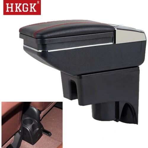 For Nissan Livina Armrest Rotatable Large Space PU Leather Dual Layer Center Console Storage Box Ashtray Car accessories