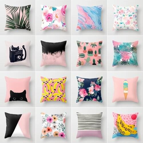Simple Pink Couch Pillow Bedside Cushion Living Room Pillows Chair Back Cushion Car Cushion Pillow Cover Furniture decoration