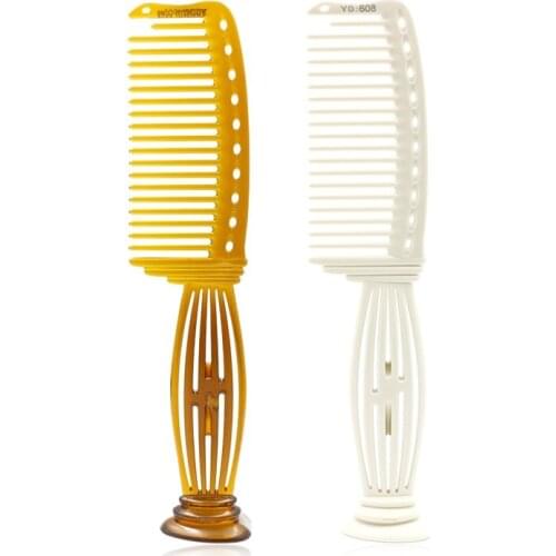 Large Wide Tooth Combs Barber Hairdressing Combs Non-slip Handle Resin Detangling Hairbrush Salon Hairdresser Styling Comb Tools