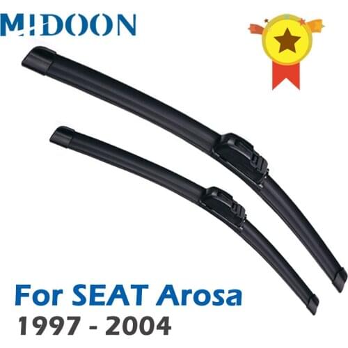 MIDOON Wiper Front Wiper Blades For SEAT Arosa 1997 - 2004 2003 2002 2001 2000 1999 Windshield Windscreen Front Window 21"+19"