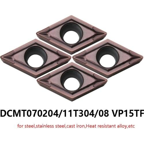 Original Lathe Cutter DCMT 070204 11T304 11T308 DCMT070204 DCMT11T304 DCMT11T308 VP15TF Turning Tool Cutter Carbide