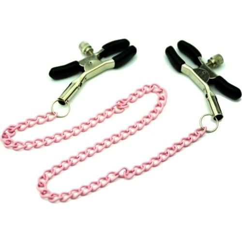 Narrow Pink Nipple Clip Nipple Clamps Pink Chain