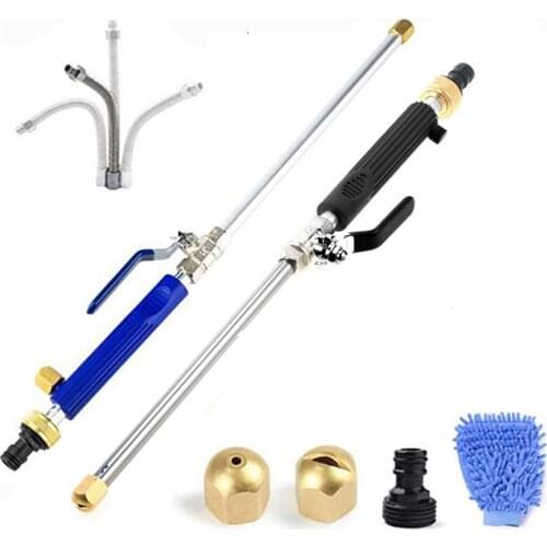 Water Jet Pro High Pressure Water Gun Car Washing Machine Cleaner Garden Hose Foam Spray Water Gun Water Gun + Car Wash Glove