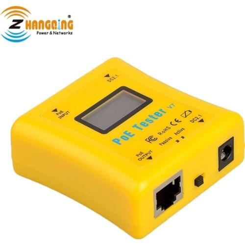 Inline PoE Tester Multi-functional Network CCTV Tester POE detector Test the actual power needed LED display No need Batteries