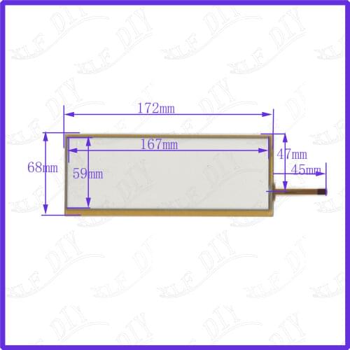 ZhiYuSun AM3597 this is compatible 172*68MM 7inch 4 line touch screen panel TouchSensor FreeShipping 172*68