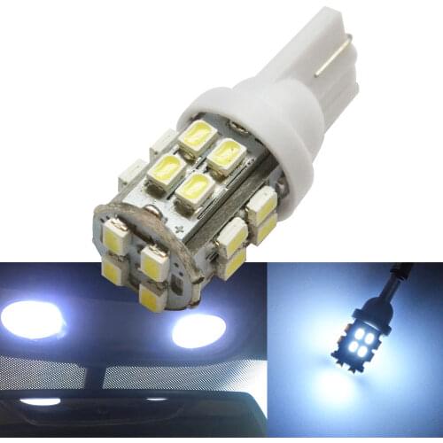 1Pcs 20SMD 1206 White Auto Wedge Light LED 3020 194 168 Truck Trailer RV License Plate Clearance Lamp Reading Bulb DC 12v Lights