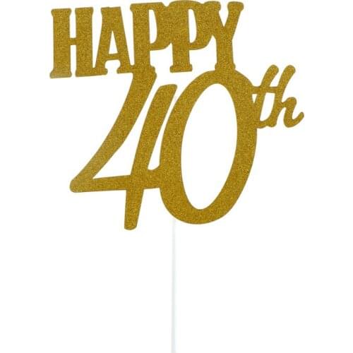 1pc happy 40th cake toppers anniversary party supplies birthday party decoration