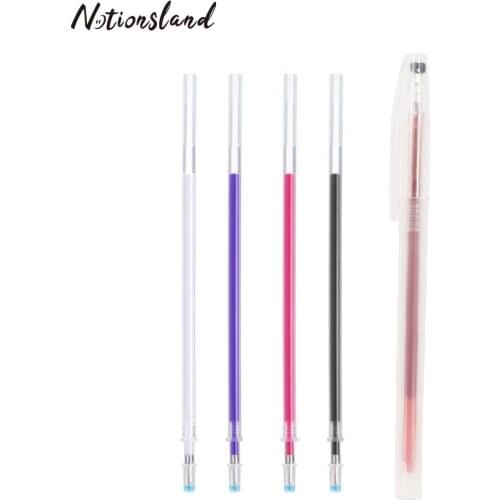 1Pc Heat Erase Pen with 10Pcs High Temperature Disappearing Fabric Marker Refills for Fabric PU Leather Marker Pens Sewing Tool