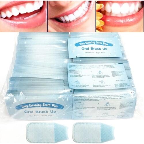 100pcs / 200pcs Clean Teeth Wipes Whitening Teeth Finger Wiping Teeth Cleaning Oral Hygiene Care Tools