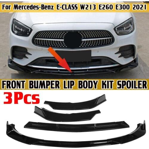 2021 Car Front Bumper Splitter Spoiler Lip Body Kit Diffuser Protector Cover For Mercedes For Benz W213 E Class E260 E300 2021