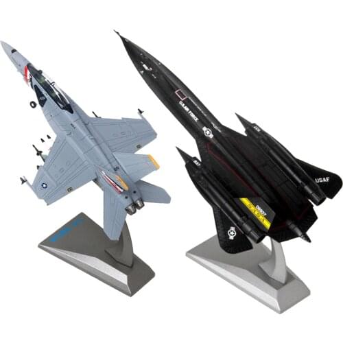 2x 1:144 Scale SR-71A Blackbird Plane + 1:100 F/A-18 Strike Model Home Decor