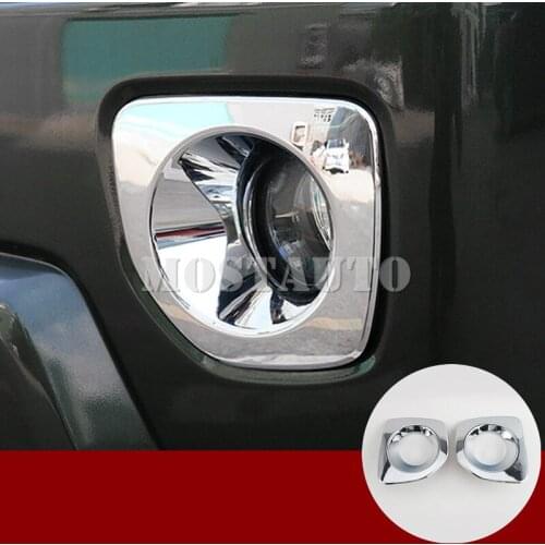 ABS Chrome Front Fog Light Trim Cover For Suzuki Jimny 2012-2017 2pcs Silver/Red Car Accessories Interior Car Decor Car Trim