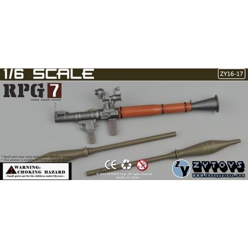 In Stock 1/6 22cm Figure Scene Accessories Antitank Bazooka RPG7 Rocket Propelled Grenade Wooden Weapon Model for 12'' Action