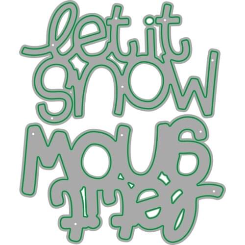 AliliArts Metal Cutting Dies Let It Snow diy Scrapbooking Photo Album Decorative Embossing PaperCard Crafts Die