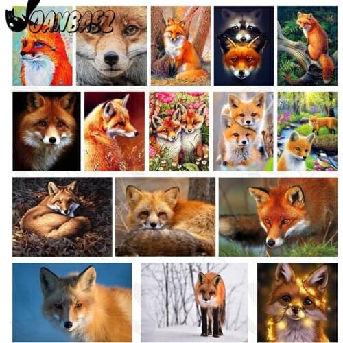 Diamond Painting Little Fox Animal 5D Diy Cute Forest Animal Stickers Diamond Embroidery Inlaid Home Room Decoration Gifts