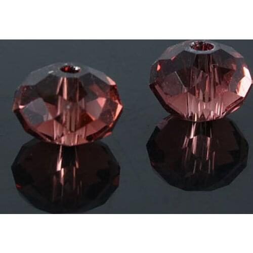 100PCS 8MM Austria Crystal Bead Rondelle Loose Faceted Glass Beads Spacers Beads for Bracelet Jewelry Making