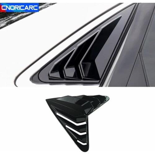 Car Styling Rear Window Triangle Frame Decoration Cover Trim For Audi A4 B9 2017-19 Shutters Panel Exterior Accessories