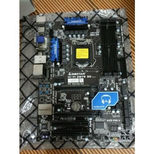 Used,100% original for Biostar Hi-Fi Z87W LGA 1150 DDR3 RAM 32G Motherboard ,100% tested good