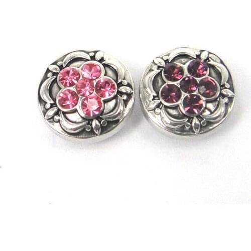 Free shipping Mini 1.2cm alloy flower cz stone charm DIY button metal charms three color available