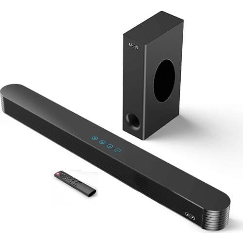 YOUXIU 120W Bluetooth Speaker Home TV System Soundbar 3D Stereo Surround Sound Loudspeaker Subwoofer with Remote Control