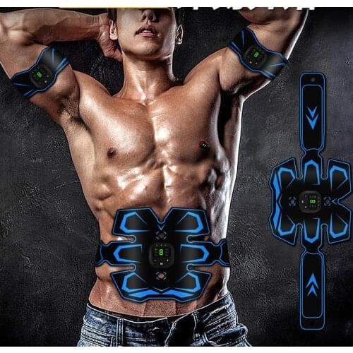 Digital display charging abdominal muscle stick abdominal muscle stick fitness equipment EMS smart black technology wireless laz