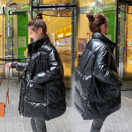 Cotday Short Autumn Women Fashion Winter Jackets Puffer Stand Collar Small Padded Jacket Waist Drawstring Jacket Parka Outerwear