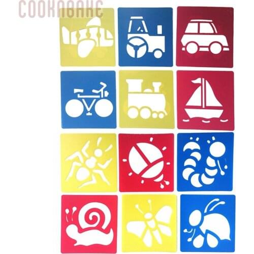 COOKNBAKE DIY Creative Drawing Stencil Paint Mold Cake Decorating Tool For Children PL-073