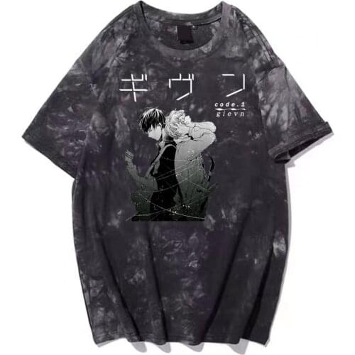 Sato Mafuyu Uenoyama Ritsuka Street Style T-shirt Given Muisc Print Casual Fashion Tie Dye Shirt Women Men Sportswear Top