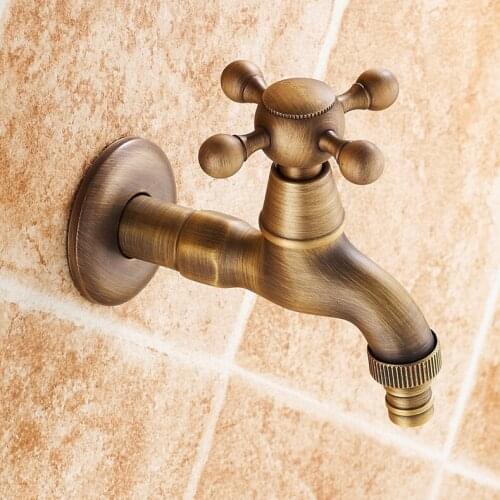 Antique cold wall tap Washing machine tap single in wall faucet bathroom antique cold tap