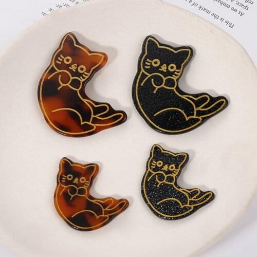 Cute cartoon animals cat shape acetic acid/acrylic charm 20pcs/lot diy jewelry earring/bracelet pendant accessory