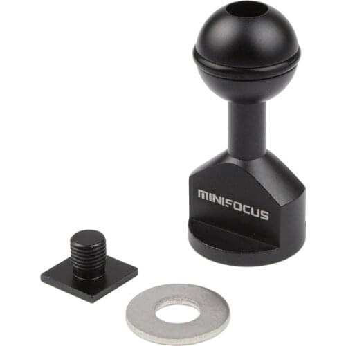 MINIFOCUS Hot Cold Shoe Arm 360 Degree Turnable Ball Head Mount for Hot Shoe for Underwater Photography & Housing Arm System