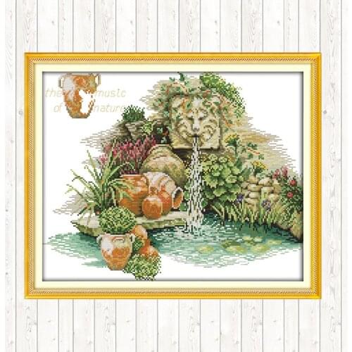The Pool Patterns Counted Cross Stitch Kit Sale 14CT Printed Fabric 11CT Handmade Embroidery Thread Set DMC DIY Needlework Kits