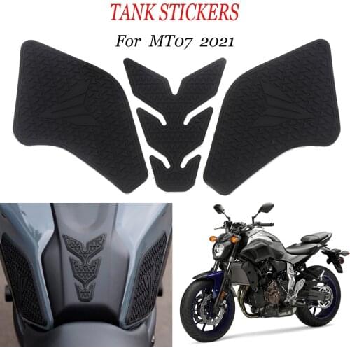 Motorcycle Non-slip Side Fuel Tank Stickers 2021 FOR YAMAHA MT07 MT-07 MT 07 Waterproof Pad Rubber Sticker