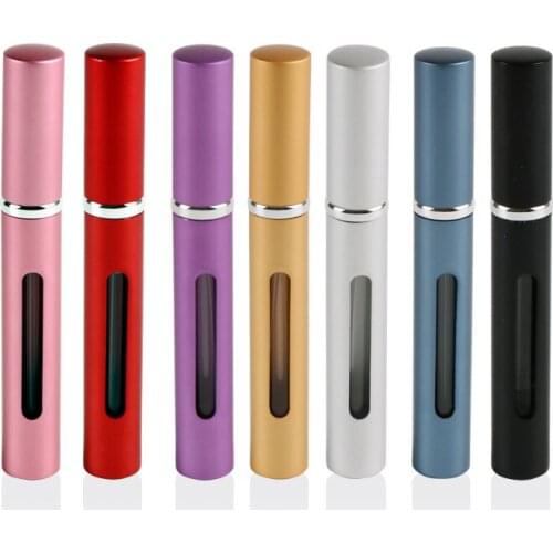 New 5ml Empty Refillable Perfume Bottle Travel Portable Mini Aluminum Perfume Bottle Atomizer Original Spray Cosmetic Containers