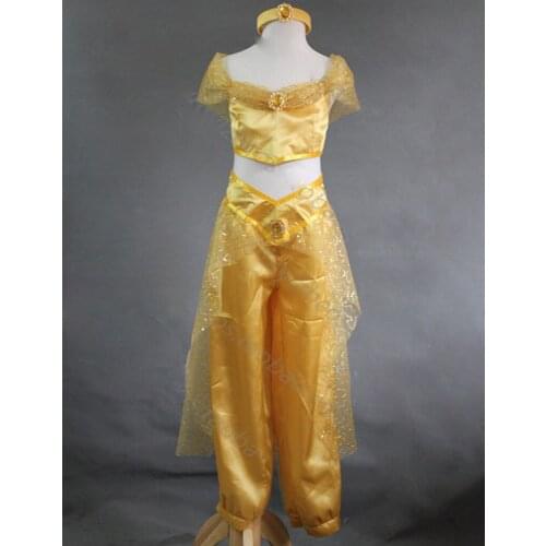 New Style Jasmine Princess Cosplay Costume For Kids Halloween Party Costume Chirlren Girls Dress Custom Made