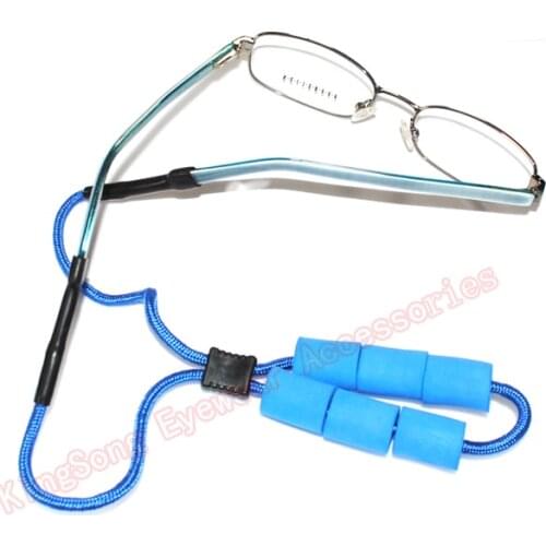 Swimming and fishing sunglass adjustable sturdy eyeglass sport strap buoy floating cords retainer with silicon end tube floaters