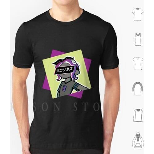 Octoling-Splatoon 2-Sad Japanese Aesthetic ( Purple Ver. ) T Shirt Men Cotton Splatoon Splatoon 2 Nintento Gaming