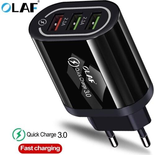 Olaf USB Charger Quick Charge 3.0 4.0 for Samsung A50 Fast Charger for iPhone XS X QC 3.0 Super Charging Mobile Phone Chargers