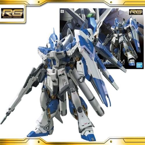 Original BANDAI GUNDAM RG 1/144 RX-93-V2 Hi-v Gundam ANIME ACTION Figures Assemble PVC Model Toys