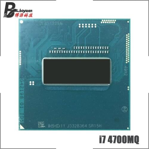 Intel Core i7-4700MQ i7 4700MQ SR15H 2.4 GHz Quad-Core Eight-Thread CPU Processor 6M 47W Socket G3 / rPGA946B
