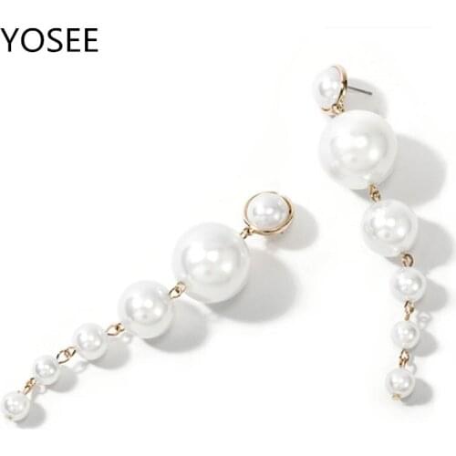 Simple Long Imitation Pearl Ear Nail