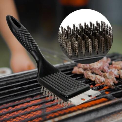 Barbecue Grill Brush Durable Cooking Tools Wire Bristles Cleaning Brushes BBQ Cleaning Tools Outdoor Home BBQ Accessories