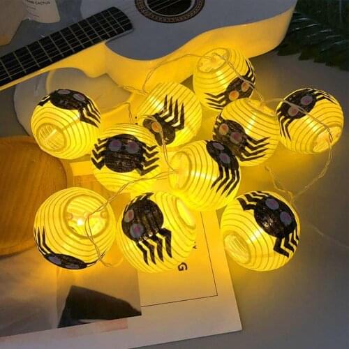 1 Set LED Lamps Spider Lantern Pattern Waterproof Plastic Scenes Layout Hanging Light Home Decor