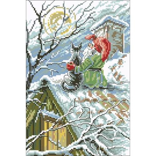 Hot selling Snowy roof patterns Counted Cross Stitch DIY Chinese Cross Stitch Kits Embroidery Needlework Sets