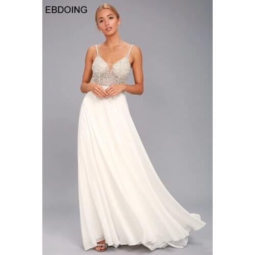 Robe De Mariage A-line Wedding Dress V-neck Sexy Spaghetti Straps Wedding Gown Custom Made Vestidos De Novia Bride Dress