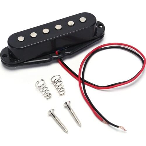 1pc Black Single Coil Sound Pickup for 6 Strings Electric Guitar Harmonious