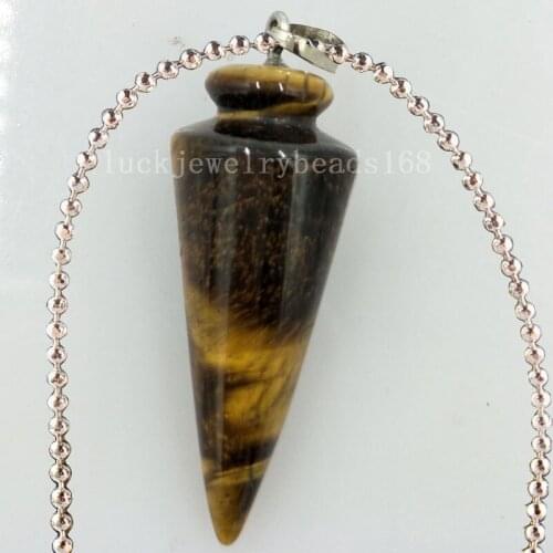 Free Shipping Women Beatiful Tigers Eye Women Men Art Necklace With Chain 1pcs C4797n