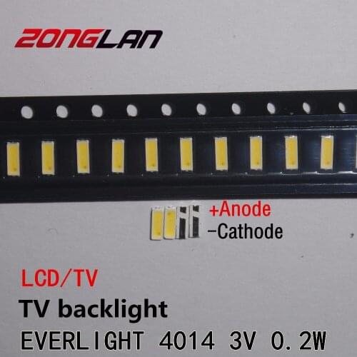 1000PCS Original EVERLIGHT LED 4014 Light Beads Cool white High Power 0.2W 3V 21LM For LED LCD TV Backlight Application